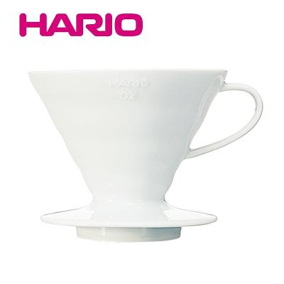 HARIO　V60透過ドリッパー02セラミックW　ホワイト　VDC-02W